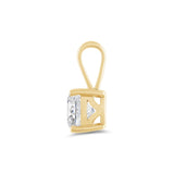 Everyday Elegance 14K Yellow Gold Cubic Zirconia Solitaire Pendant for Women Cushion Cut 1.0 CTW | With Gift Box