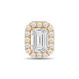 Everyday Elegance 14K Yellow Gold Emerald Halo Cubic Zirconia Solitaire Pendant for Women | 1.8 CT center, 2.0 CTW | With Gift Box