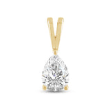 Everyday Elegance 14K Yellow Gold Cubic Zirconia Solitaire Pendant for Women Pear Cut 1.0 CTW |With Gift Box