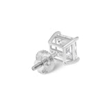 14K Solid Gold Stud Earrings | Round, Pear, Oval, Cushion, Emerald, Princess & Heart Cut Cubic Zirconia Stud | Screw Back Posts | 0.50 to 4.0 CTW | With Gift Box