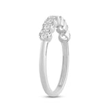 Everyday Elegance 7 Stones Wedding Anniversary Ring Band for Women in 14K White Gold with 1.26 CTTW Round Cut Cubic Zirconia