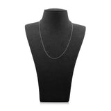 Everyday Elegance 14K White Gold 1.1 mm Cable Chain Necklace with Spring-ring Clasp |17", 18", 19" (inches)  Extendable Length