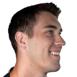 14K Solid Yellow Gold Stud Earrings | Round Cut Cubic Zirconia | Screw Back Posts | 3.34 CTW