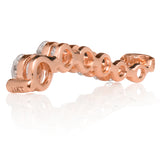 14K Solid Rose Gold Pendant Only | Round Cut Cubic Zirconia "Journey" 7-Stone | .48 CTW