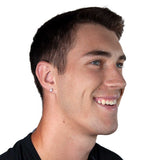 14K Solid White Gold Stud Earrings | Princess Cut Cubic Zirconia | Screw Back Posts | 1.0 CTW