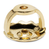 Single Earring Back Replacement |14K Solid Yellow Gold | Threaded Screw on Screw off | Quality Die Struck | Post Size .040" | 1 Back