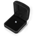 14K Solid White Gold SINGLE Stud Earring | Princess Cut Cubic Zirconia | Screw Back Post | .50 Carat