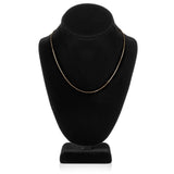 14K Solid Yellow Gold Necklace | Box Link Chain | 18 Inch Length | 1.0mm Thick