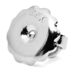 Two Earring Back Replacements |14K Solid White Gold | Threaded Screw on Screw off | Quality Die Struck | Post Size .0375" | 1 Pair