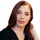 14K Solid Yellow Gold Cubic Zirconia Station Necklace | 18 Inch Length Cable Rolo Chain