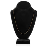 14K Yellow Gold Box Link Chain Necklace | Adjustable 22 Inch Length | .85 mm Thick