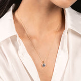 14K Solid Yellow Gold Pendant Only | Round Cut Cubic Zirconia Solitaire | 2.0 Carat