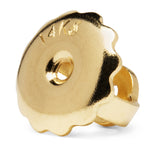 Two Earring Back Replacements |14K Solid Yellow Gold | Threaded Screw on Screw off | Quality Die Struck | Post Size .040" | 2 Backs