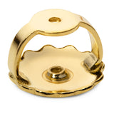 Two Earring Back Replacements |14K Solid Yellow Gold | Threaded Screw on Screw off | Quality Die Struck | Post Size .0375" | 1 Pair